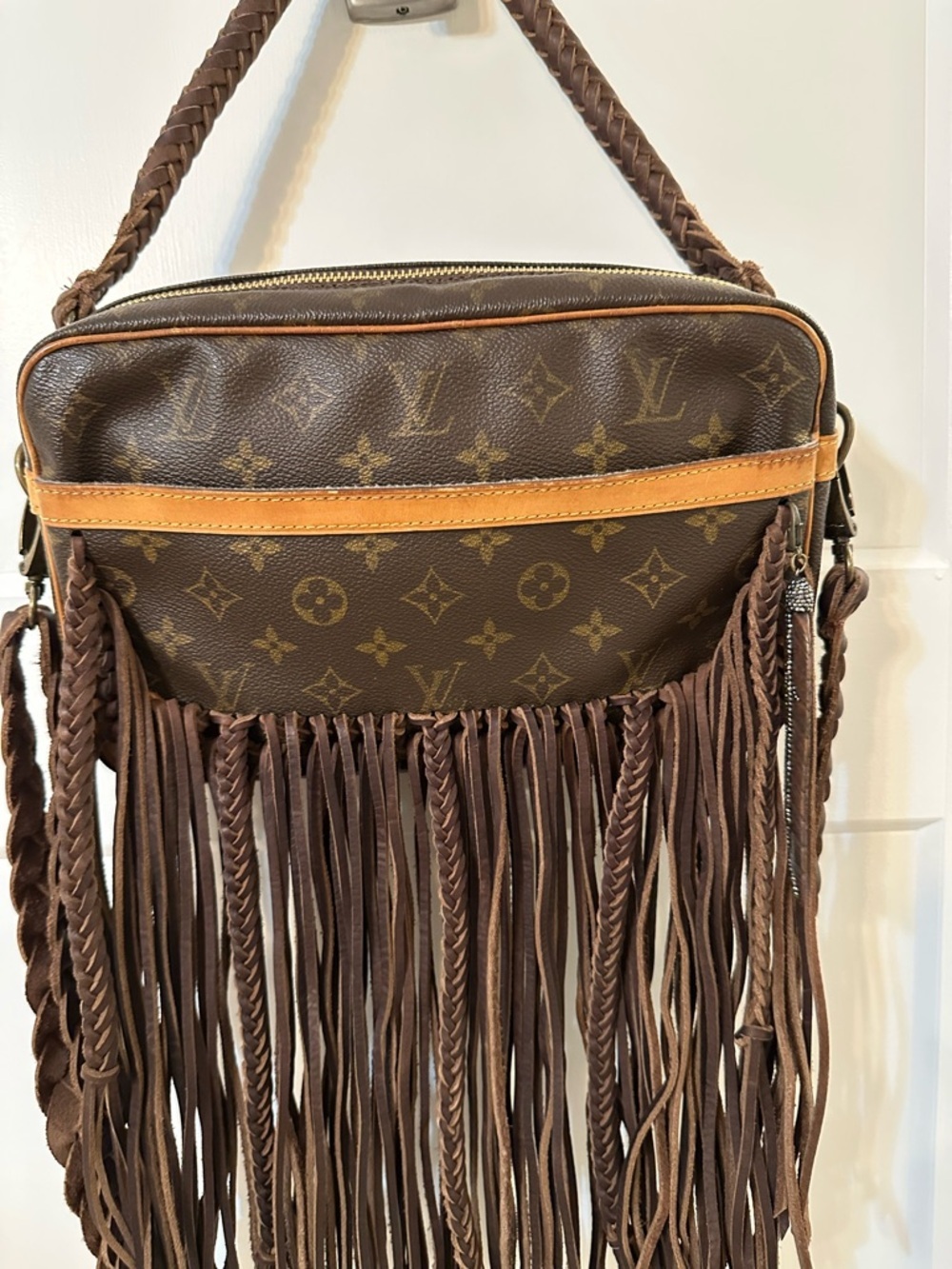 VINTAGE BOHO BAG Louis Vuitton Monogram Fringe Crossbody Bag - Riviera - Picture 5 of 14